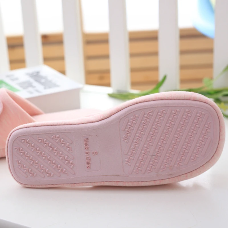 Cartoon indoor warm wool antiskid floor cotton mop winter plush slippers for female couple