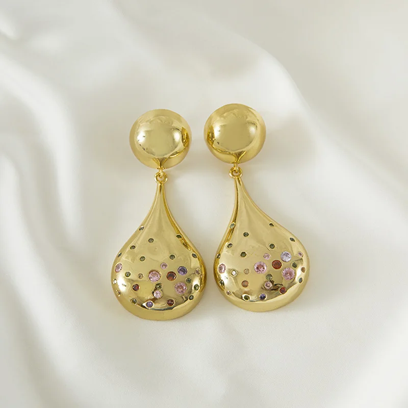 Медные длинные висячие серьги с цепочкой модные ювелирные изделия Винтажные