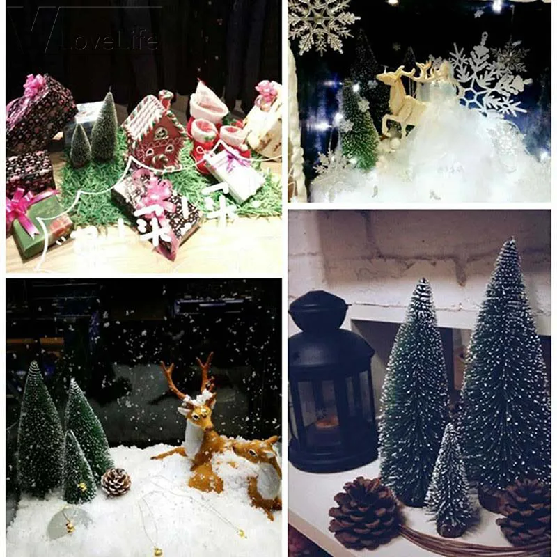 4 шт. Маленькая рождественская мини елка четырех размеров декоративная Ttree для