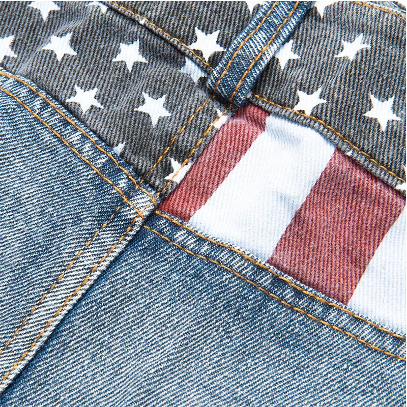 

Women's hot sexy short jeans denim shorts low waist flag stars tassel hem nightclub sexy girls' clothing