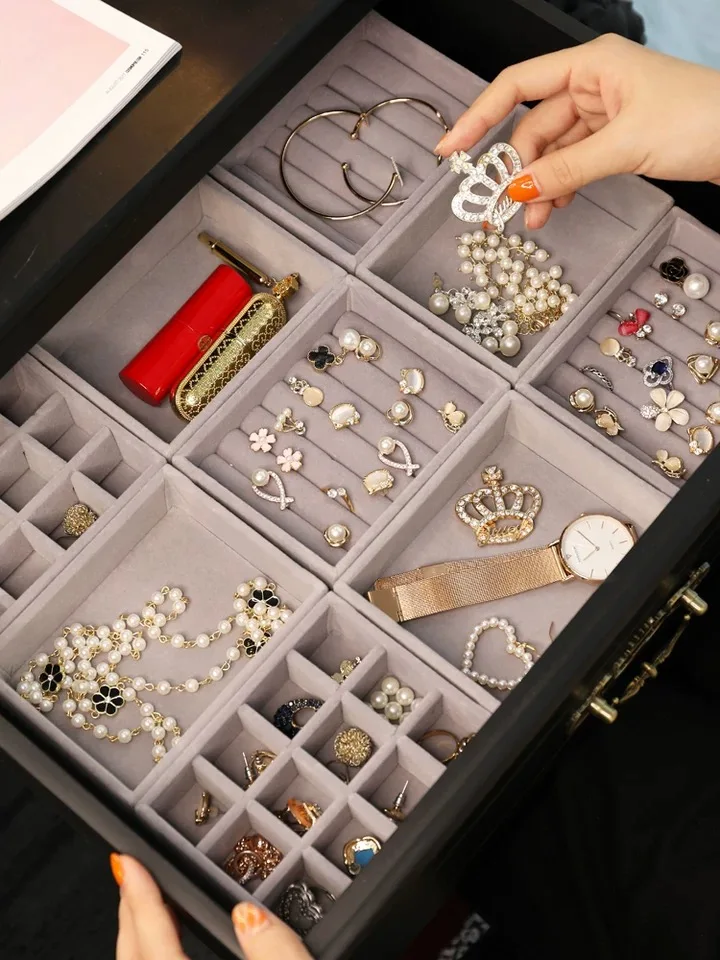 Ящик для хранения ювелирных изделий сделай сам серый ящик из мягкого бархата