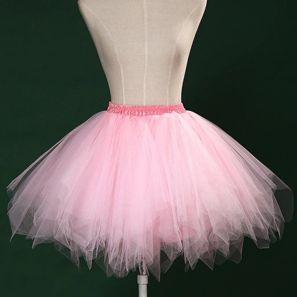 Короткая юбка из тюля Женская Высококачественная сетчатая в складку эластичные