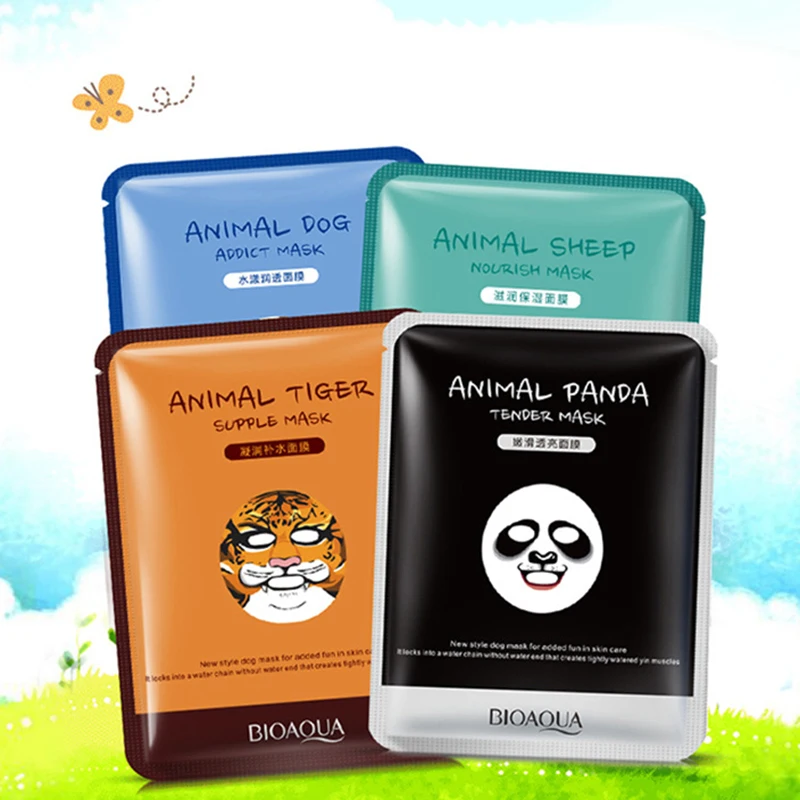 Маска для лица с животными глубокое увлажнение листовая маска контроль жирности