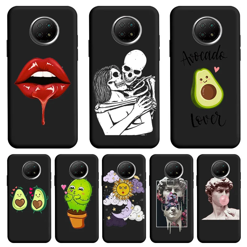 

Personality Black TPU Soft Shell For Xiaomi Redmi Note 9T 5G Case Silicone Matte Fundas For Redmi Note 9 Pro Case Cute Cover