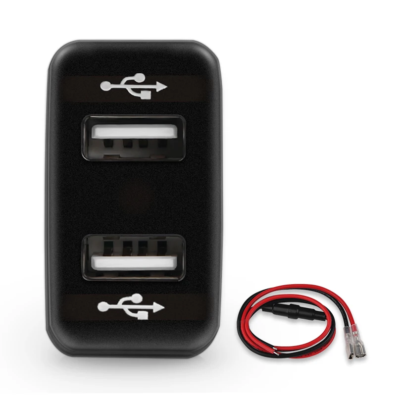 Автомобильное зарядное устройство для телефона 5 В а с двумя USB портами|Кабели