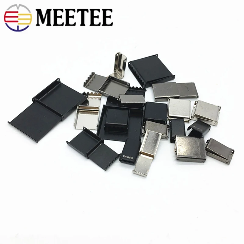 Meetee 10/30 шт. Металлический ремешок пряжки с зажимом для брюк зажим ремня кнопки