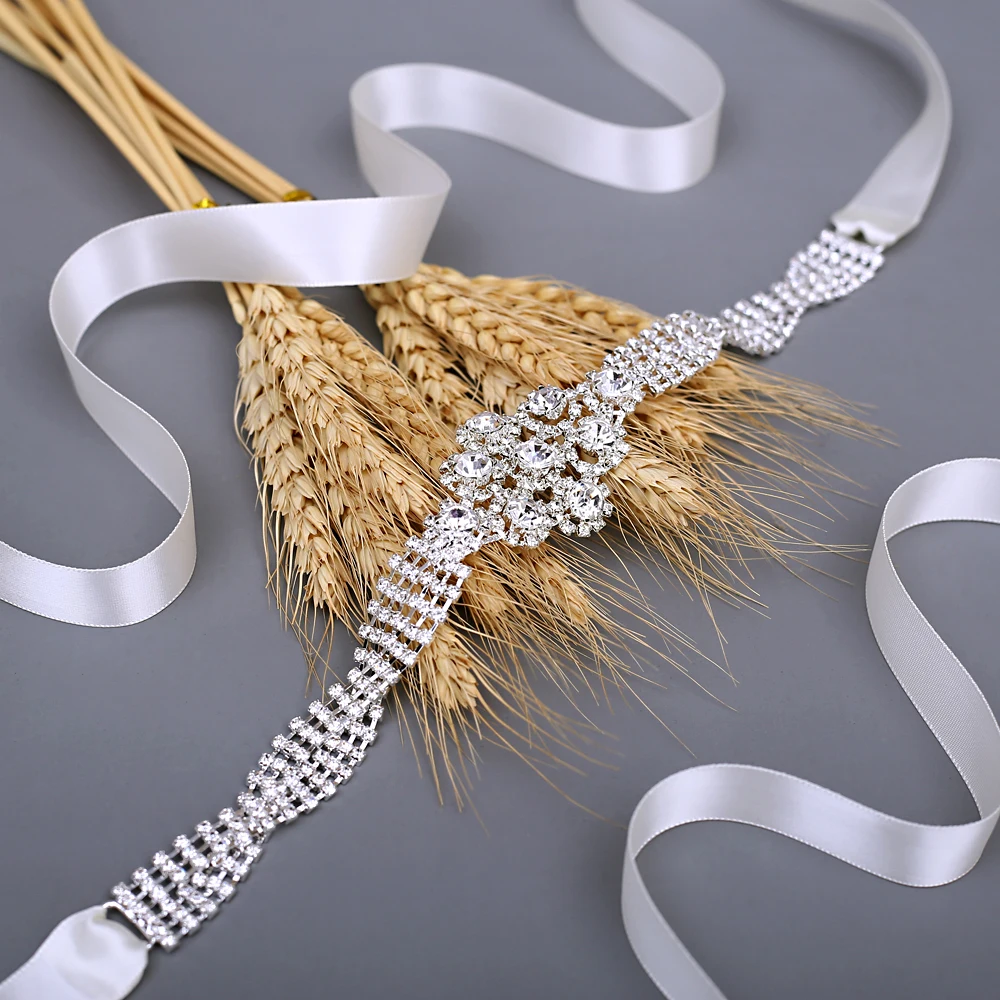 

S98 Свадебные платья для невесты с серебряными бриллиантами, ремни, аксессуары для платья подружки невесты, блестящий женский официальный по...