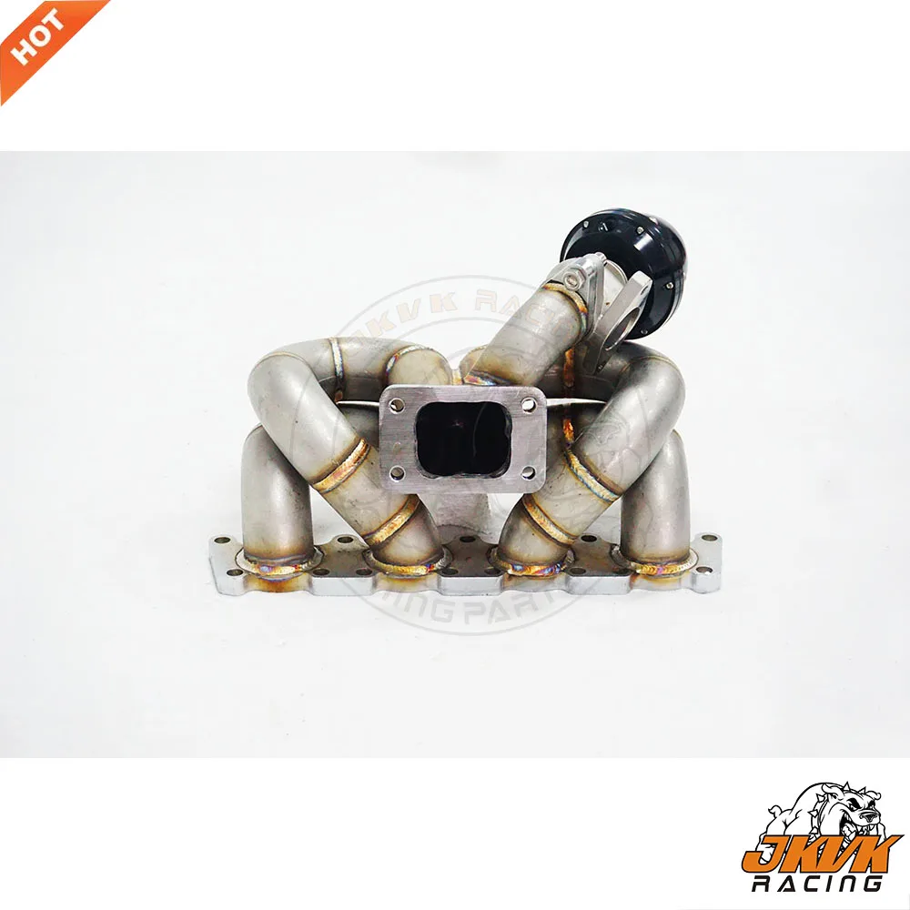 

Паровая труба турбоколлектора JKVK racking T3 3 мм + муфта 38 мм для A4 1.8L Go lf G TI FWD Turbo Header 1999-2004