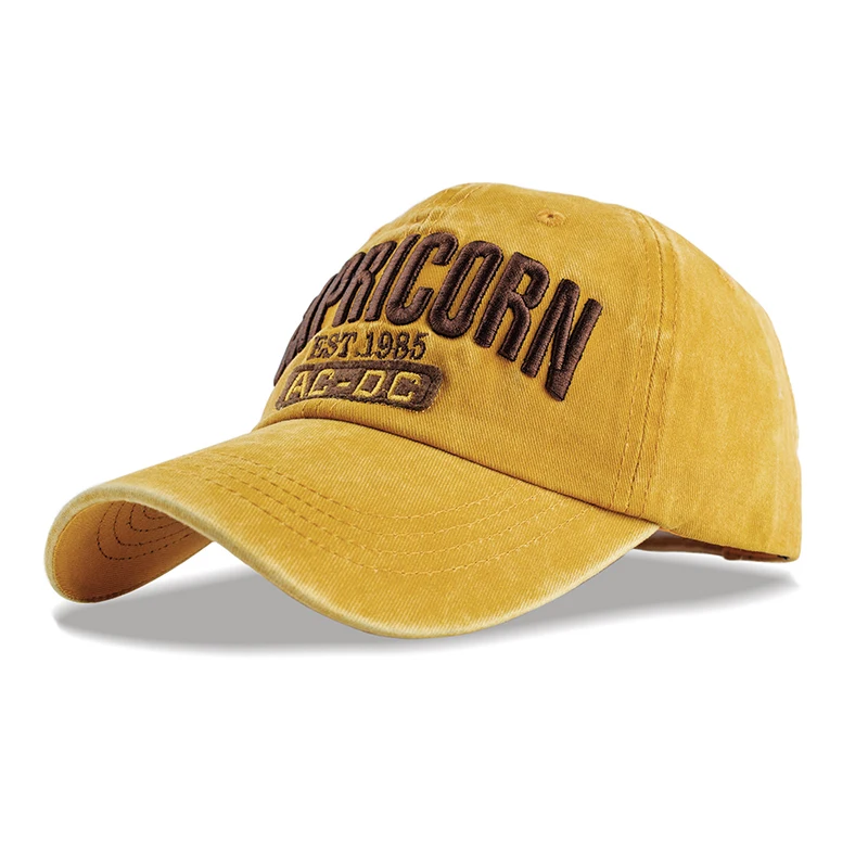 

[YaTxKx]Brand Baseball Cap retro outdoor sports embroid caps women bone gorras curved fitted washed vintage dad hats for men