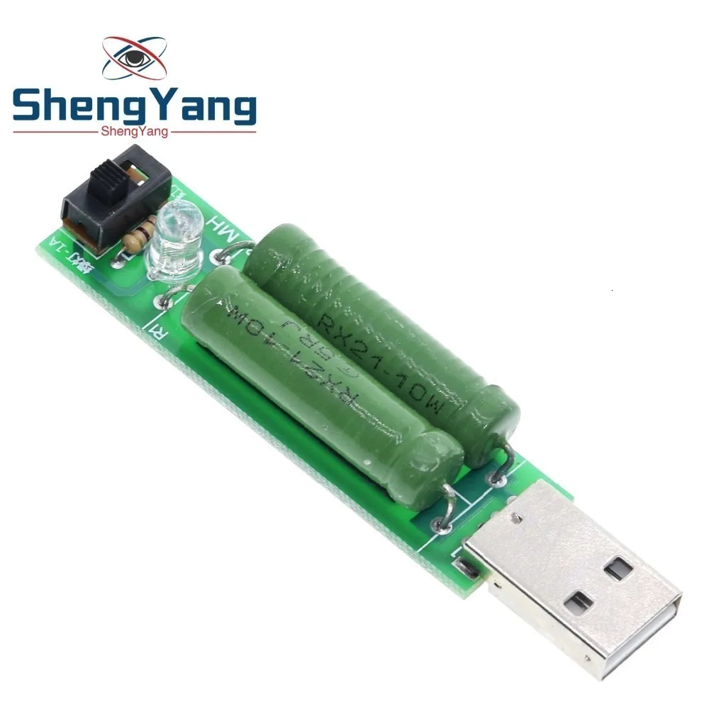 1 шт./лот USB порт мини разряд нагрузочный резистор цифровой измеритель напряжения тока тестер 2A/1A с переключателем 1A зеленый светодиод/2A красный светодиод