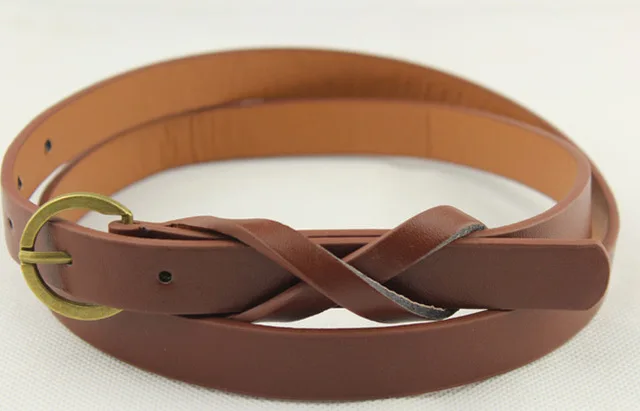 Из тонкой искусственная ( ый) искусственной женский кожаный пояс красно