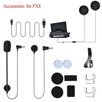 fodsports fx8 helmet intercom accessories microphone speaker with headphone suitable for fx8 motorcycle headset parts usb cable