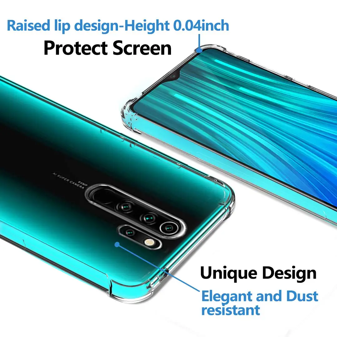 Чехол для Xiaomi Redmi Note 9s 7 8 Pro RedMi 8A Силиконовый противоударный прозрачный защитный