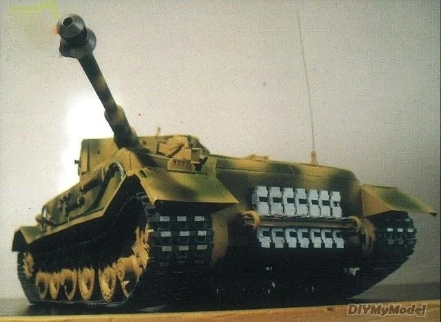 DIYMyModeI-tanque pesado tiger 1:25, bricolaje, artesanal, modelo de papel, juego hecho a mano, rompecabezas de juguete, regalo, accesorios de pel&iacute;cula-4