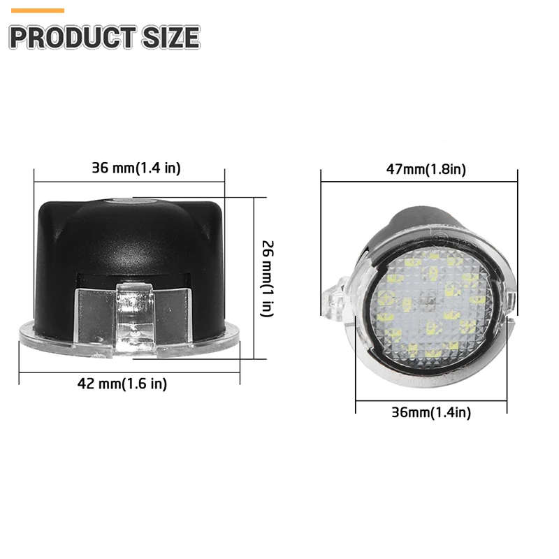 2 шт. светодиодные лампы для зеркала заднего вида | Автомобили и мотоциклы