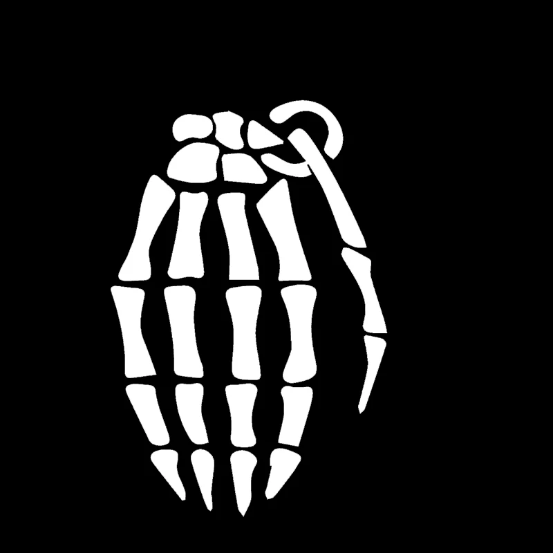 EmpireYing Death Skull Symbol Terror Finger Bone Grena de Funny Car Sticker Window Bumper Kayak Decor Vinyl Decal Gifts 8 Colors |