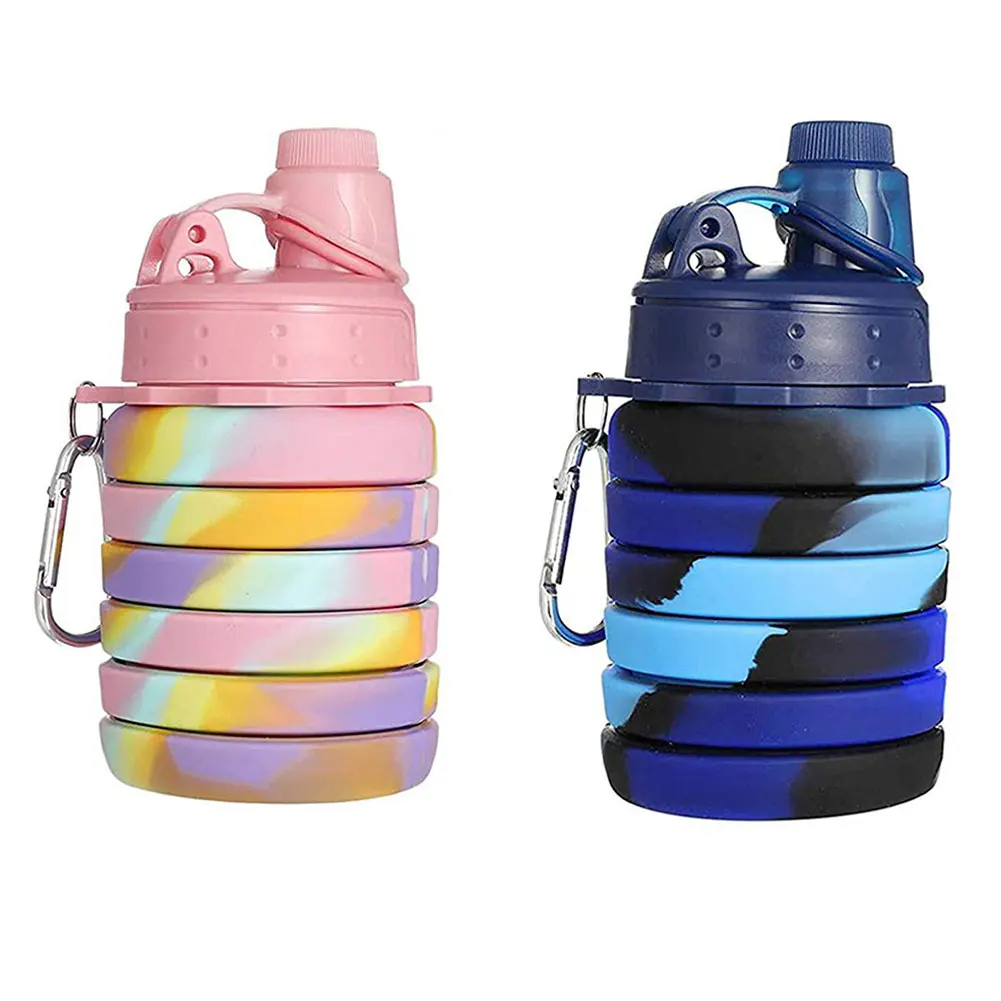 

Travel Silicone Water Bottle BPA-Free Portable Foldable Cup Bottle Fruit Juice Leak-Proof Outdoor Sport Travel Camping Bottle