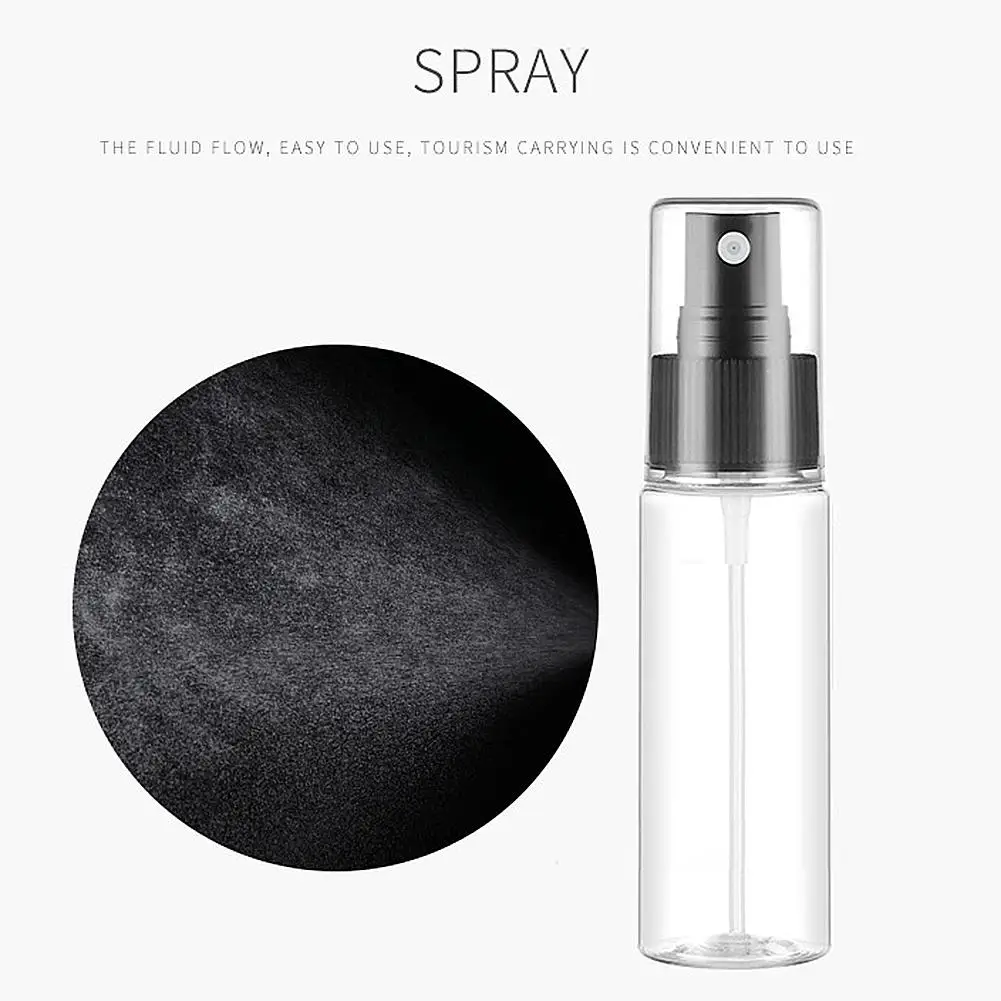 9 шт черный косметический набор для путешествий PET/50 мл Портативный спрей бутылка