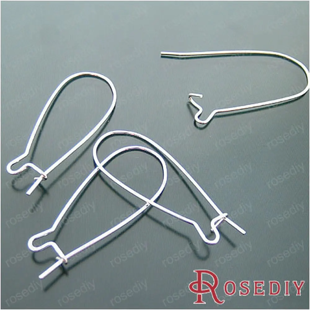 Оптовая продажа, чугунные большие серьги-Крючки серебристого цвета высотой 36 мм, фурнитура «сделай сам» для ювелирных изделий, аксессуары 50...