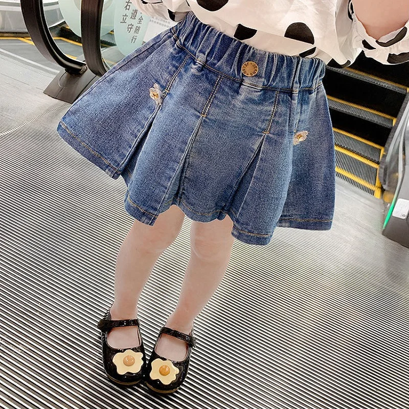 Лето 2021 детские шорты модные тонкие свободные джинсовые для девочек детская