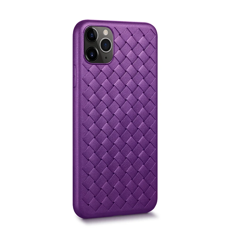 Плетеный кожаный чехол BV для iphone 11 11pro max силиконовый полноразмерный X xs xr 6 7 8 plus |