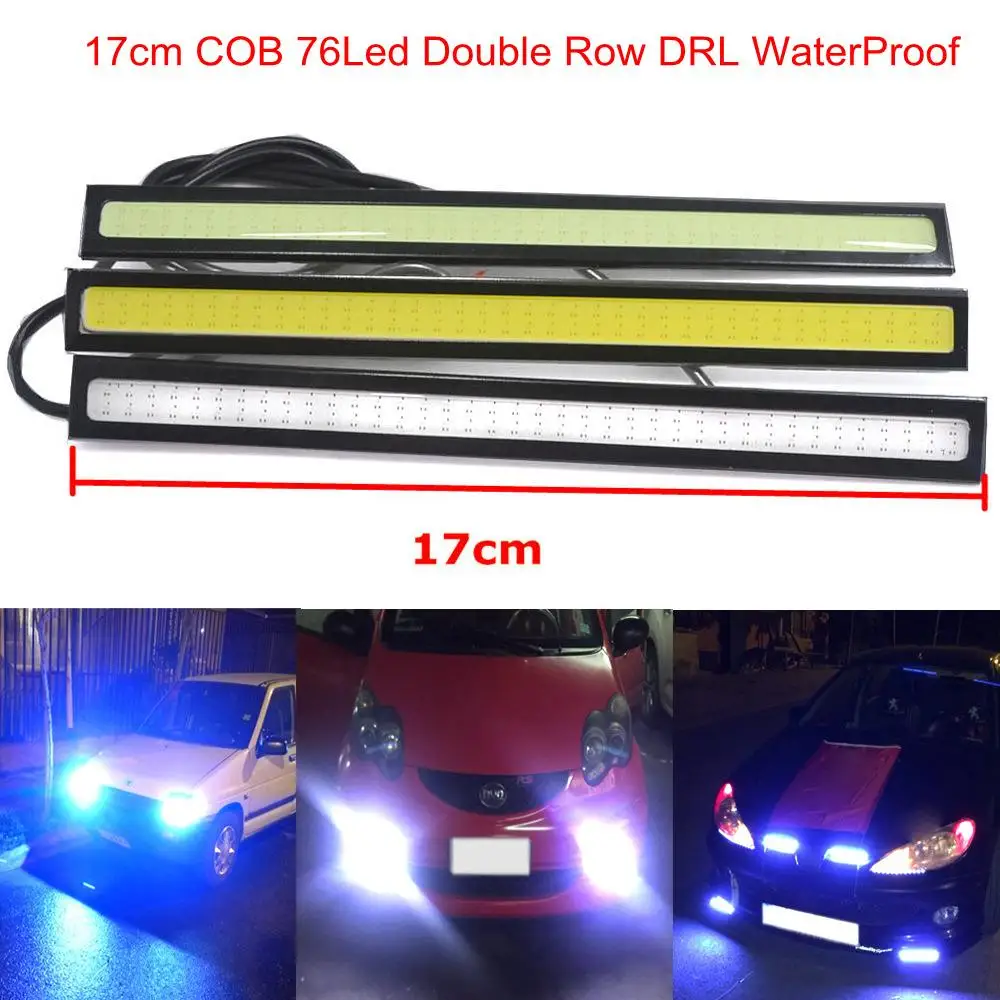 Дневные ходовые огни 10x17 см COB DRL водонепроницаемые с поворотником наружная лампа