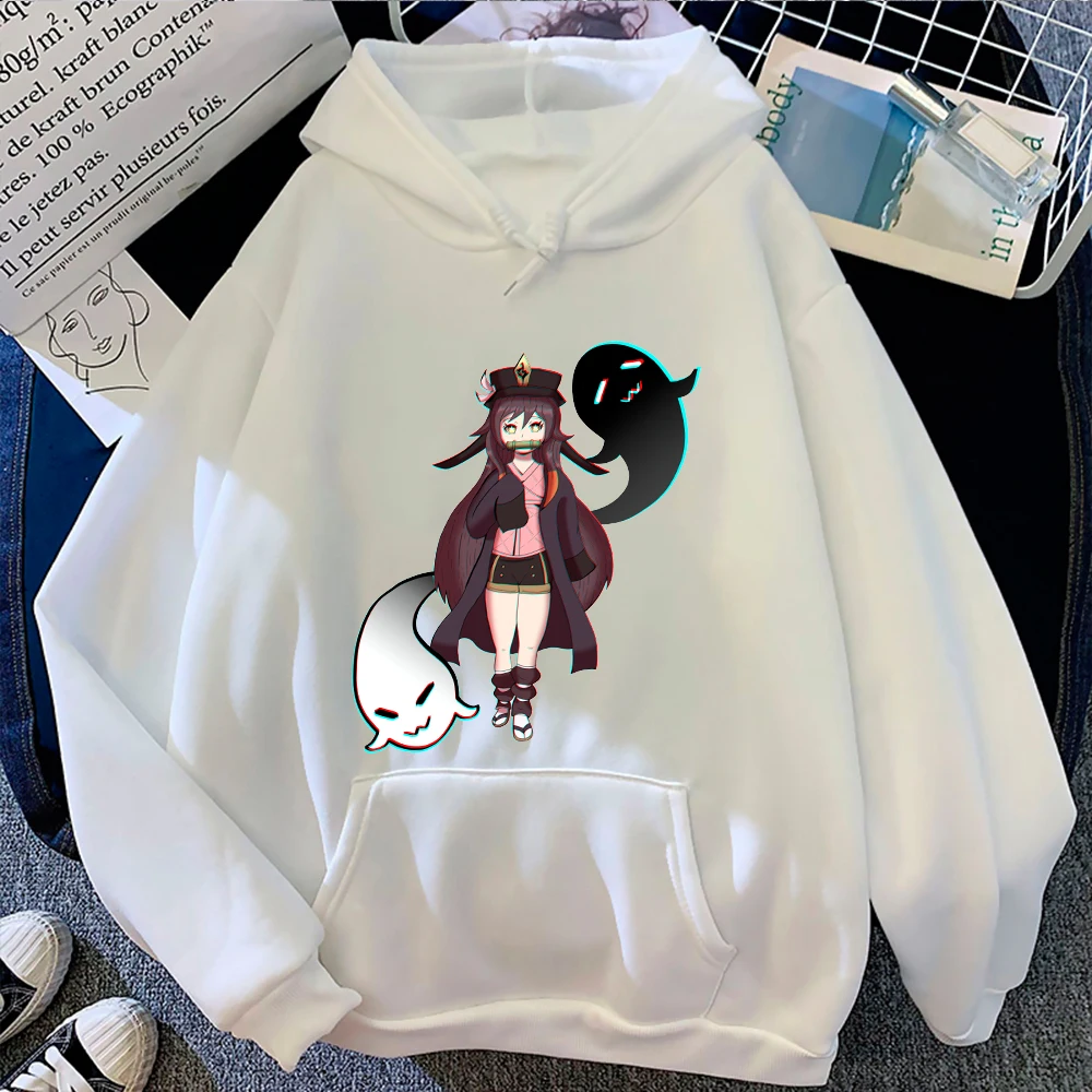 

Autumn Hooded Sweatshirts Genshin Impact Hu Tao Kawaii Anime Printed Women Harajuku Game Manga Clothing Aesthetic Femme Hoodies