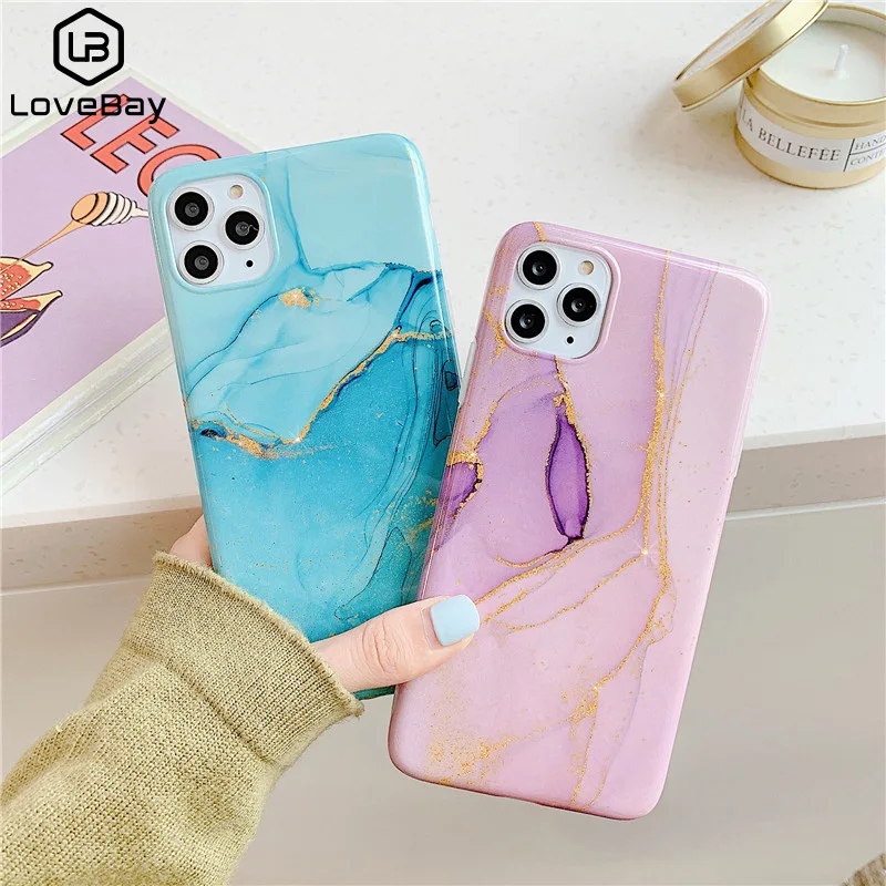 Lovebay для iPhone 11 Pro Max XR глянцевый гранитный камень мраморная текстура чехол 7 6 6s 8 Plus X