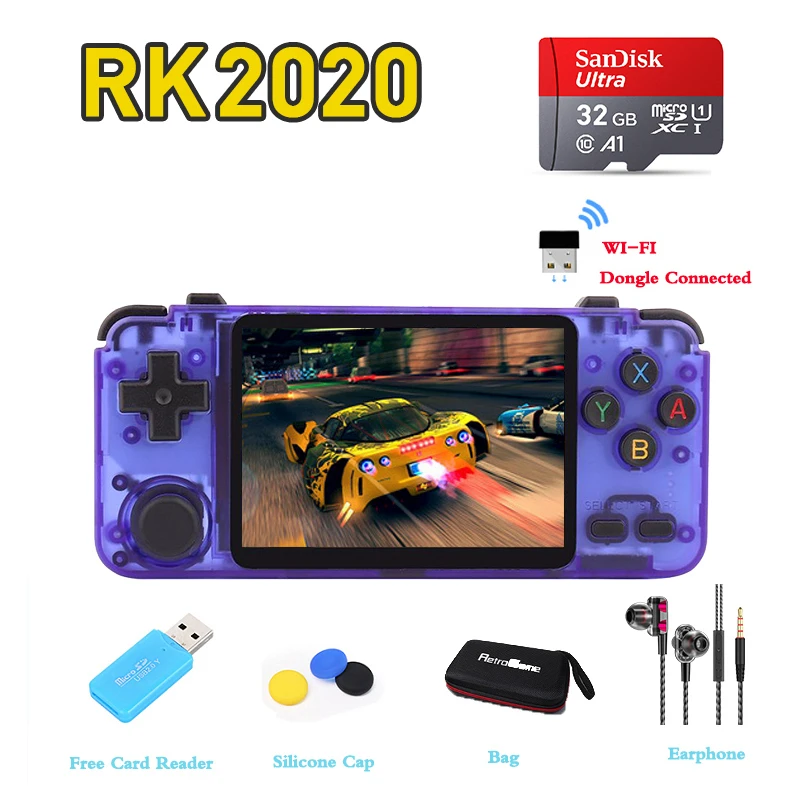 Портативная игровая консоль RK2020 в стиле ретро 64 битная система с открытым