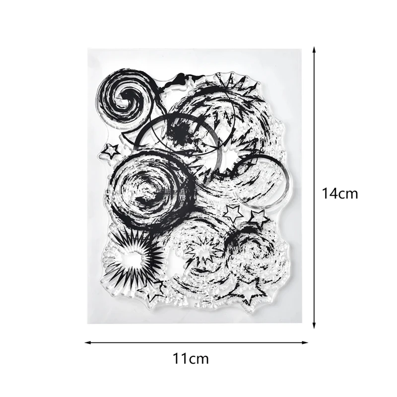 Круглые и Звездные прозрачные штампы 2019 резиновая Прозрачная силиконовая печать