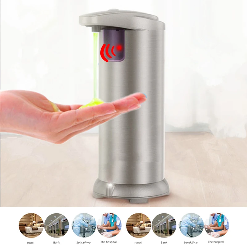 Диспенсер для мыла автоматический датчик из нержавеющей стали дозатор кухни и