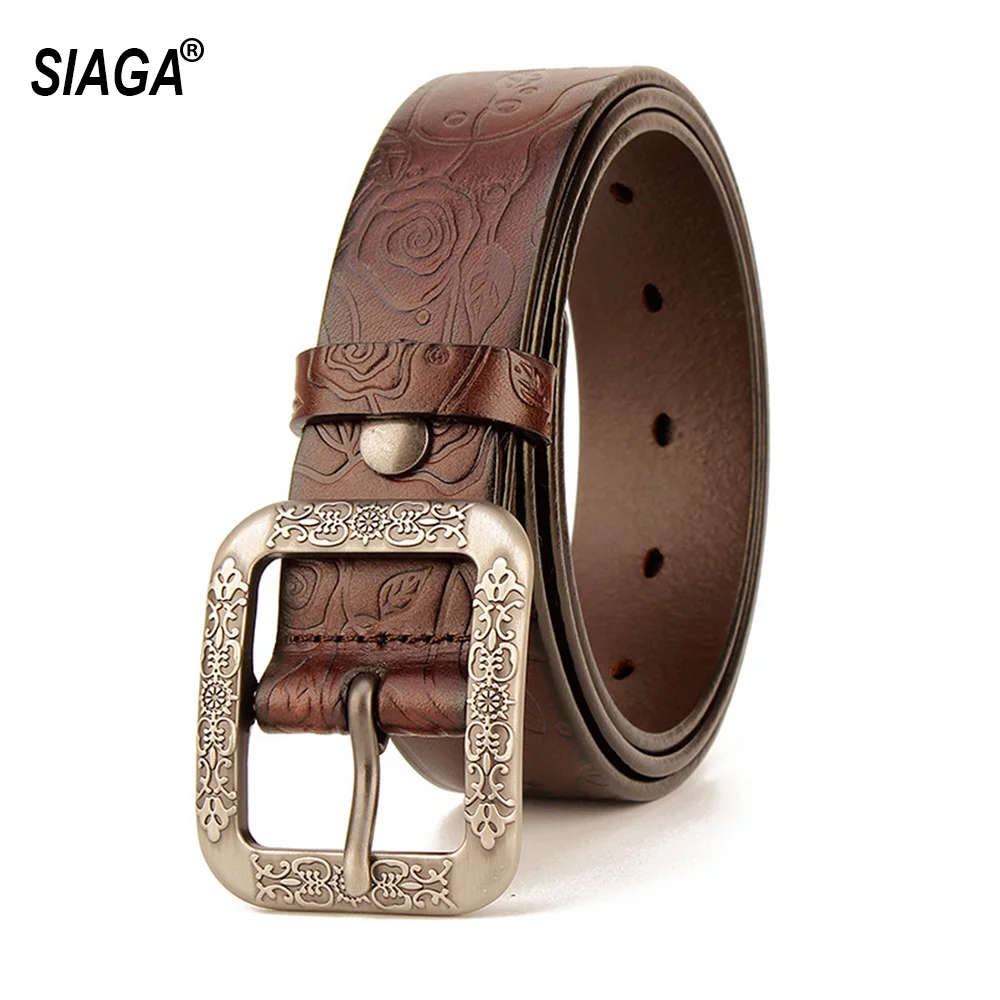New Design Ladies Top Quality 100% Cow Cowhide Leather Belts Woman Retro Fashion Belt for Women Accessories Jeans FCO230