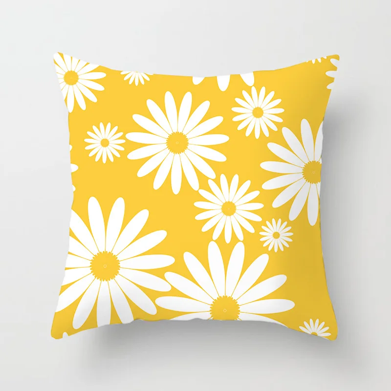 

Personality yellow cartoon geometric pillowcase