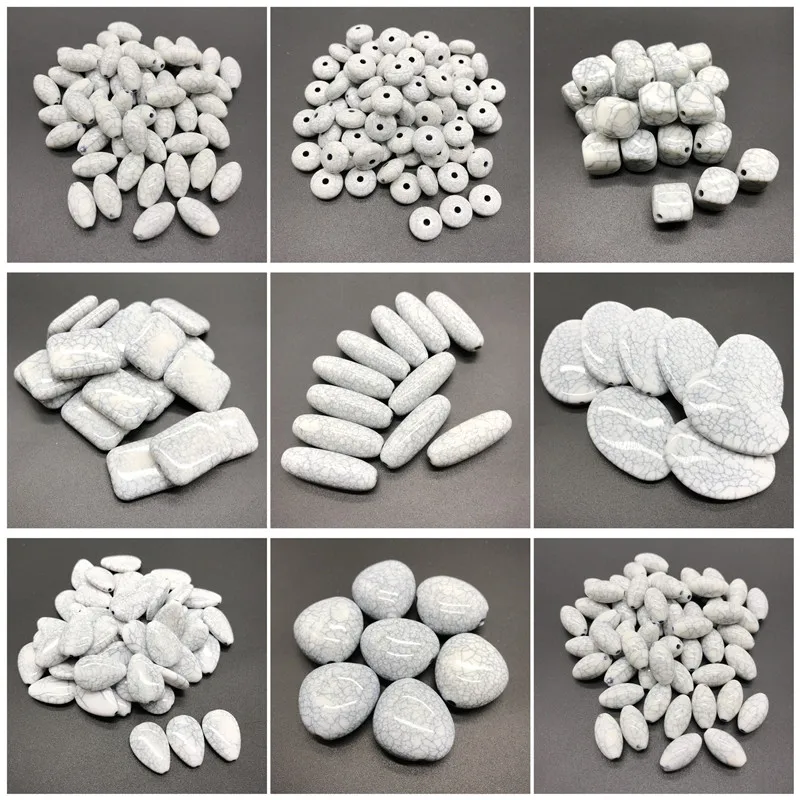 Имитация белых акриловых бусин для изготовления ювелирных изделий Аксессуары