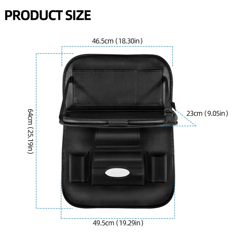 Pаспродажа Подвесная сумка-Органайзер из искусственной кожи с множеством карманов для автомобильного сиденья, складной держатель, полка, органайзер д...