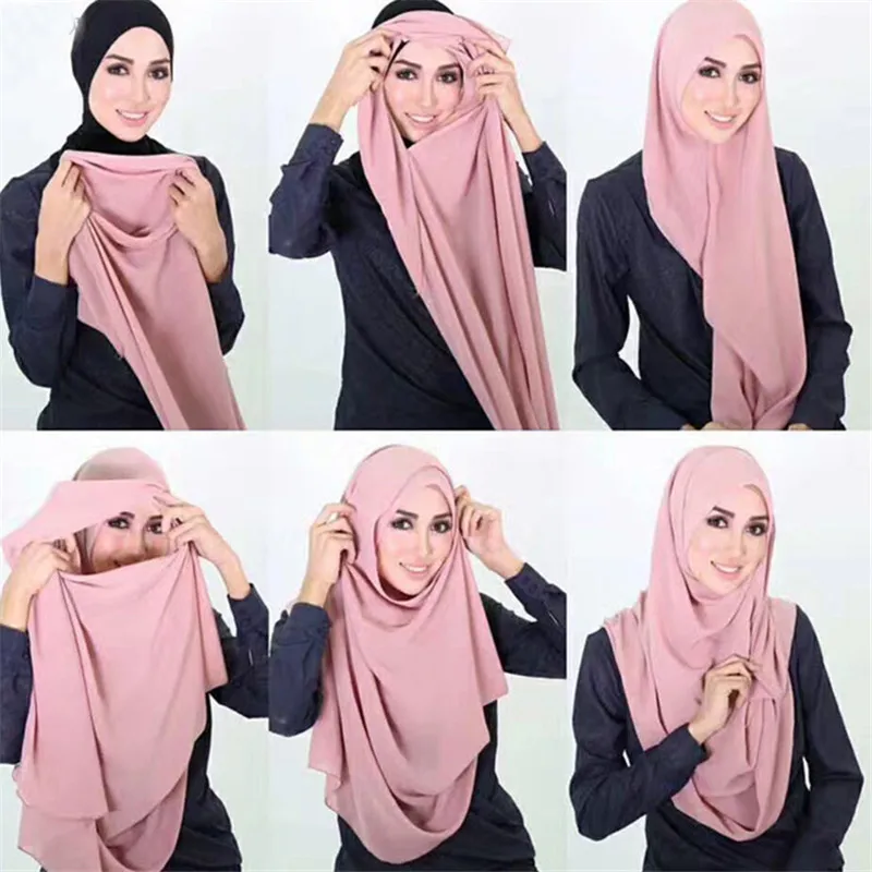 

Women Hijab Shawls Hijab Drape Stitching Muslim Scarf Ladies High Quality Solid New Patchwork Scarf Jersey Fashion Echarpe