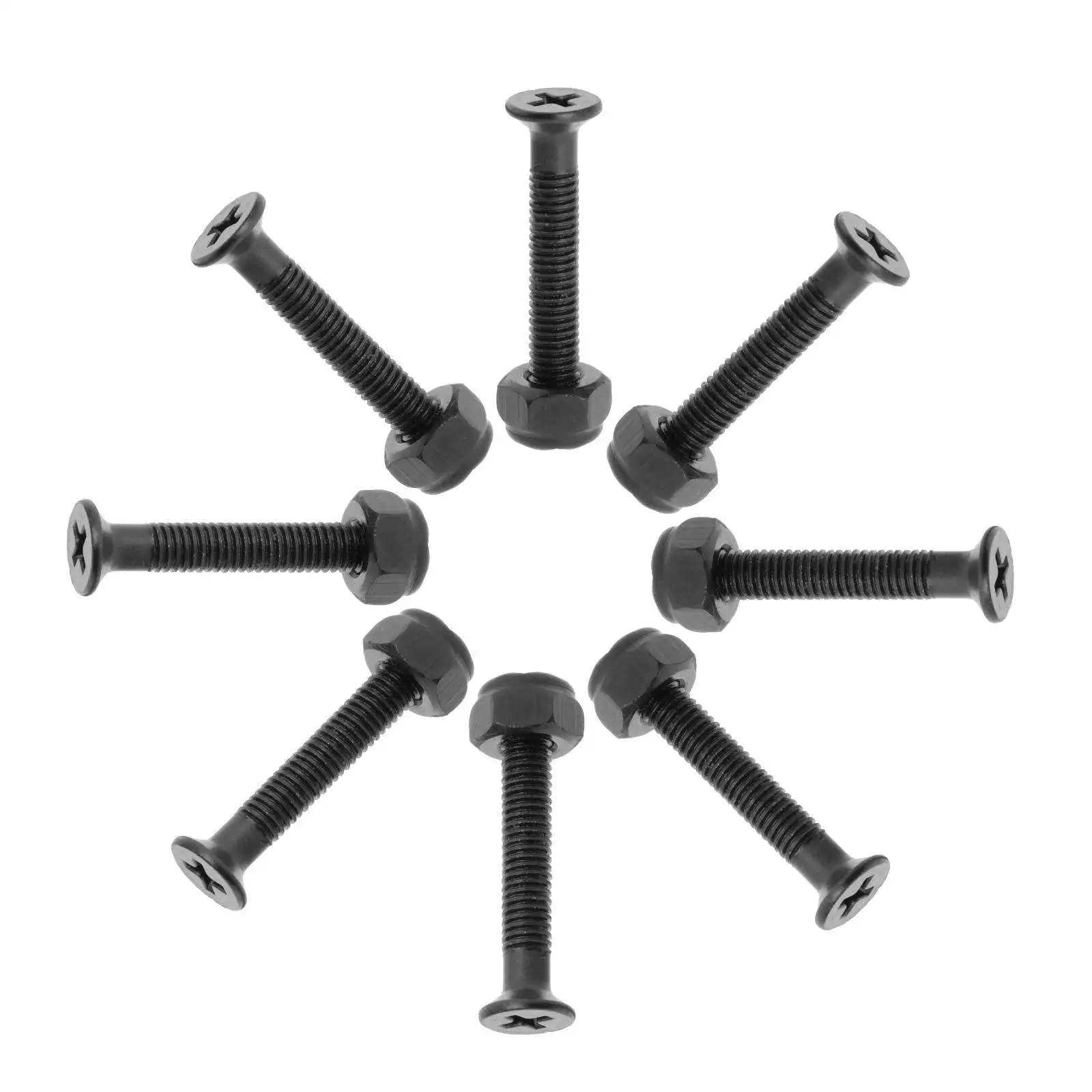 

8x Skateboard Hardware Set Skate Bolt Parts Standard Longboard Mounting Screws Bolts Set