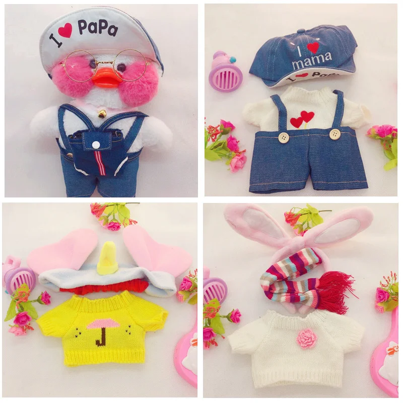 

30cm Lalafanfan Clothes Accessories Duck Glass Lalafanfan Outfits Cute Plush Dolls Soft Animal Children Toys Christmas Gifts
