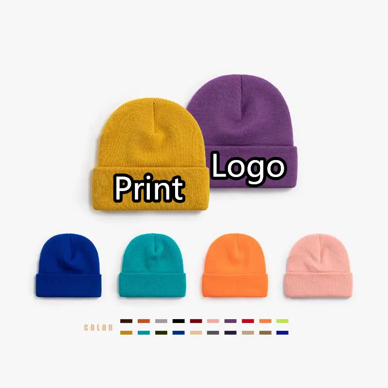 

Stock 23 Color Light Board Solid Color Knitted Hat Woolen Hat Without Eaves Head Cap Curling Foreign Trade Can Design LOGO