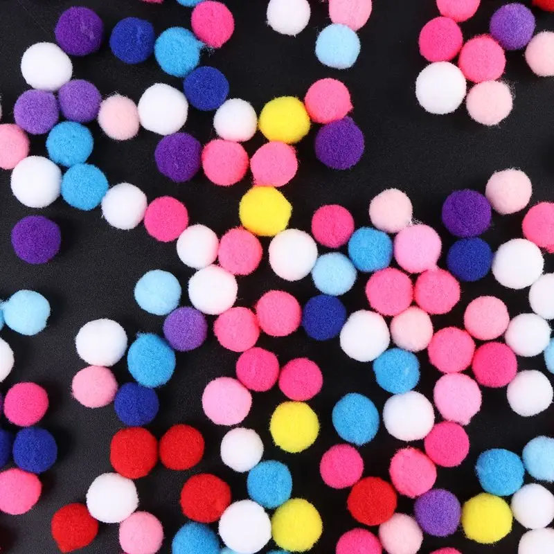 

1000Pcs 12mm Mini Fluffy Soft Pom Poms Pompoms Ball Handmade Kids Toys DIY Sewing Craft Supplies Mixed Color J2HD