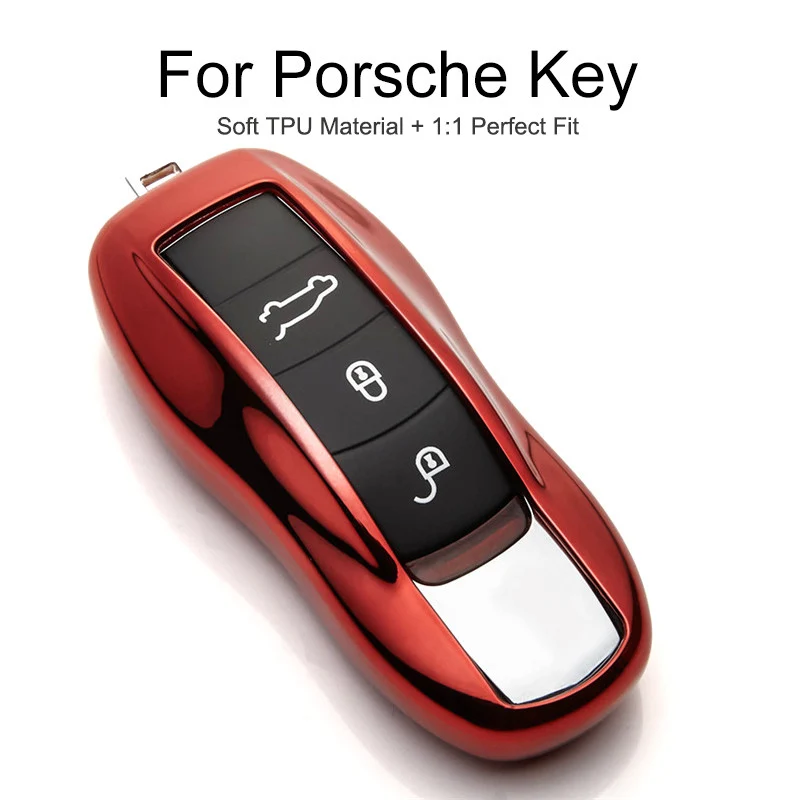 ТПУ чехол для автомобильного ключа Porsche Panamera Cayenne 958 996 991 Boxster 987 997 Macan брелок