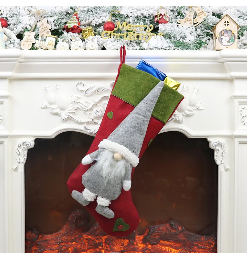 Рождественские носки рождественские украшения большие подвеска на