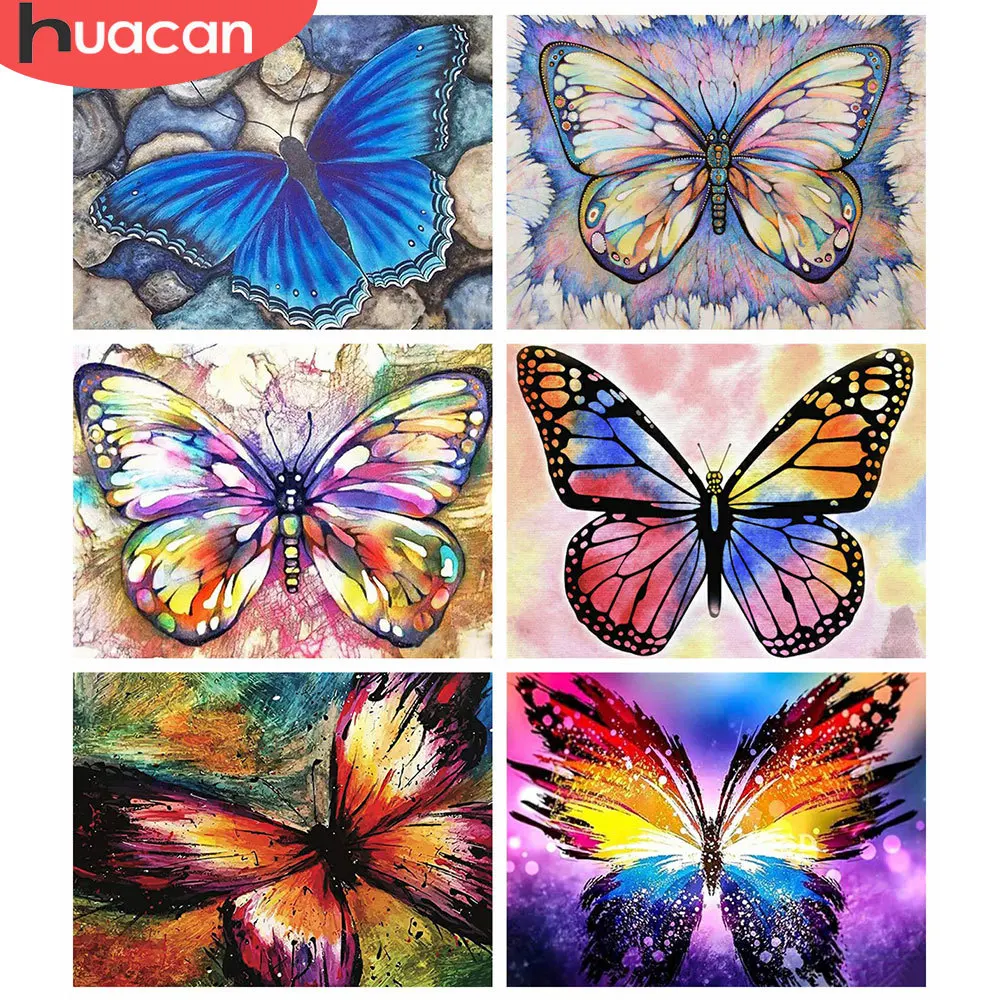 

HUACAN 5d Diamond Painting Butterfly DIY Mosaic Pictures Full Square Diamond Embroidery Cross Stitch Animal Craft Kit