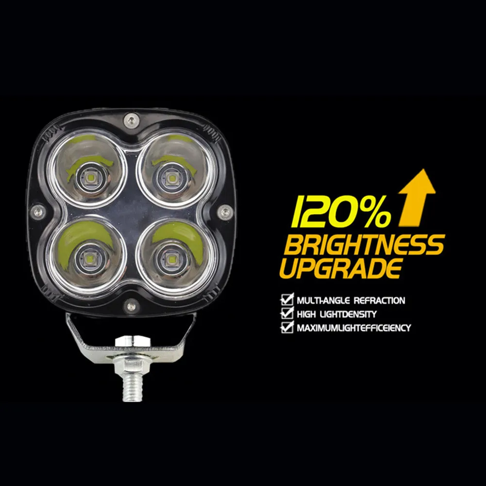 

SUV LED Spot Pods Work Light Truck 2pcs Set 3 Inch 40W 6000K Bar Driving