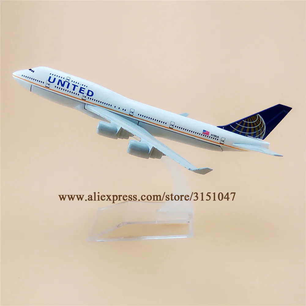 

16 см Air American UNITED B747 Боинг 747-400 авиакомпании
