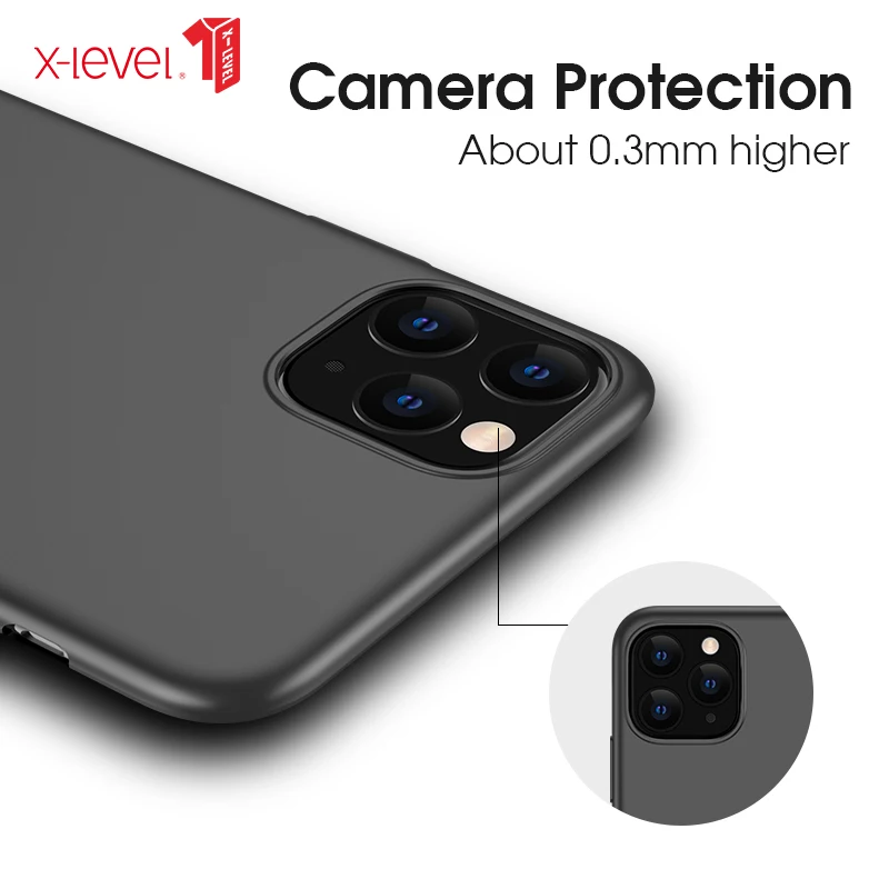 Для Iphone11 Pro Max X-level Силиконовый ТПУ чехол для телефона для Iphone 11 Pro Max 6," ультра тонкий 360 Защитный чехол на заднюю панель чехол