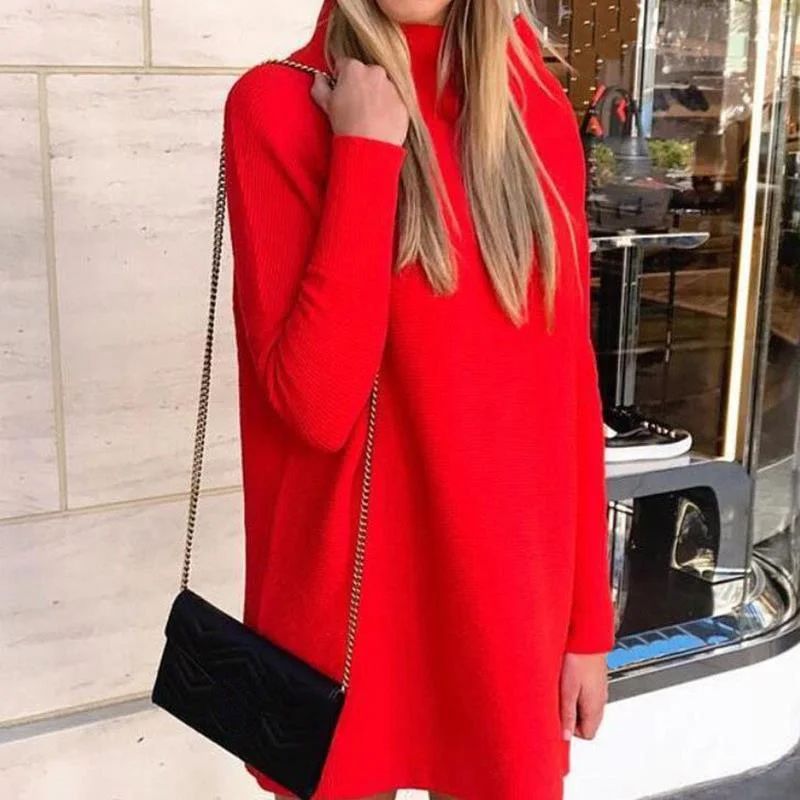 

Sexy Dress Women Turtleneck Club Elegant Outdoor Sweet Dress Fashion Soft Dress For Women Christmas Short Dresses Outfits Female