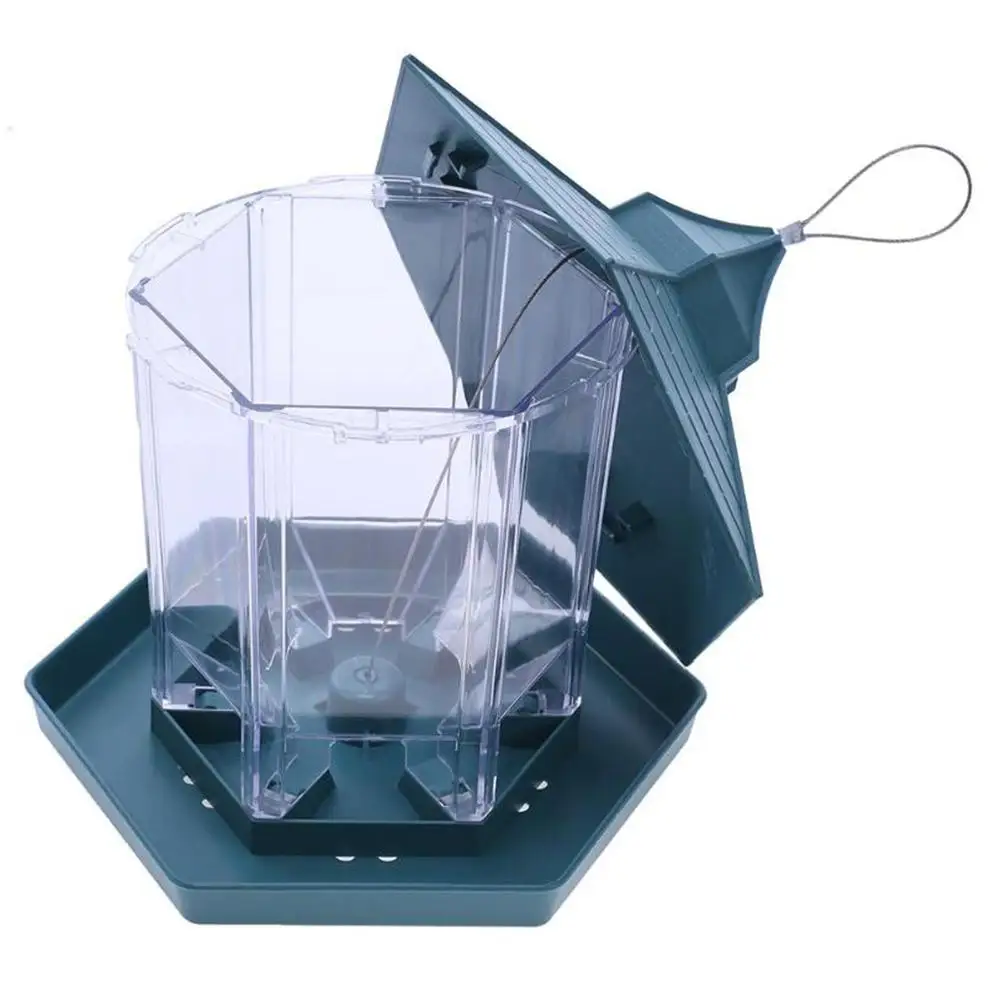 Зеленый павильон кормушка для птиц открытый подвесной пищевой контейнер