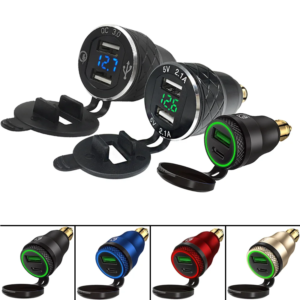 Мини QC 3 0 Быстрая зарядка для мотоцикла DIN USB адаптер питания Hella BMW R1200GS R1200RT Triumph Tiger