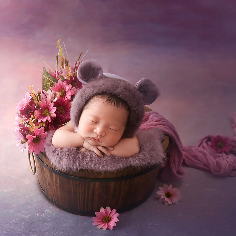 Меховой чехол для новорожденных тканевый реквизит фотостудии корзина из